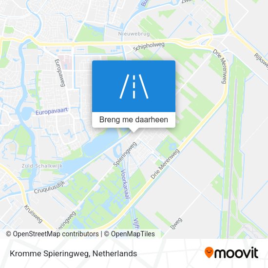 Kromme Spieringweg kaart
