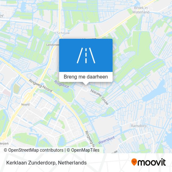 Kerklaan Zunderdorp kaart