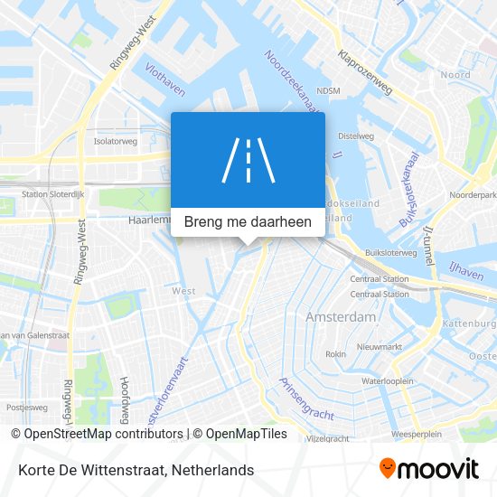 Korte De Wittenstraat kaart
