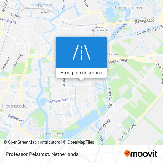 Professor Pelstraat kaart