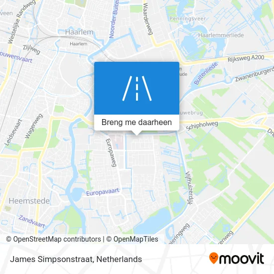 James Simpsonstraat kaart