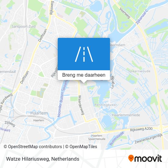 Watze Hilariusweg kaart