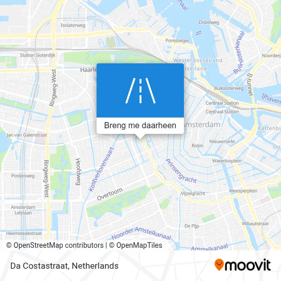 Da Costastraat kaart