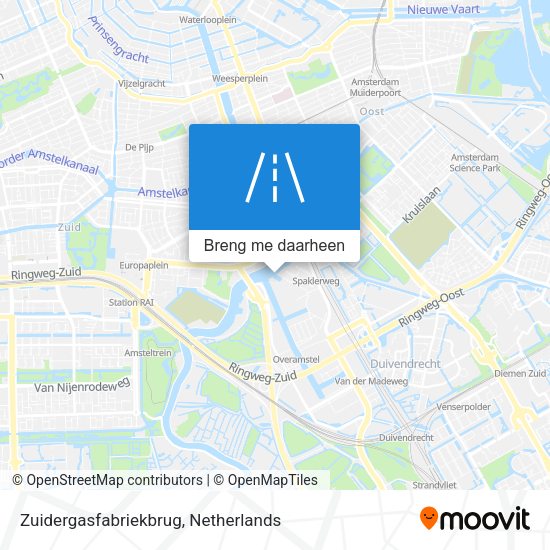 Zuidergasfabriekbrug kaart