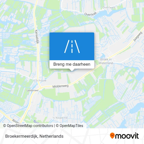 Broekermeerdijk kaart