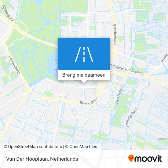 Van Der Hooplaan kaart