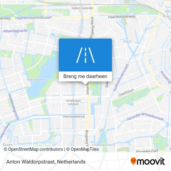 Anton Waldorpstraat kaart