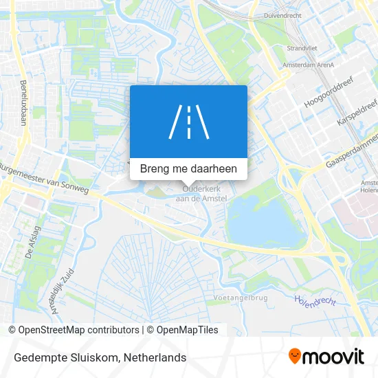 Gedempte Sluiskom kaart