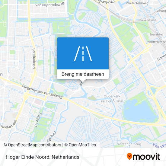 Hoger Einde-Noord kaart
