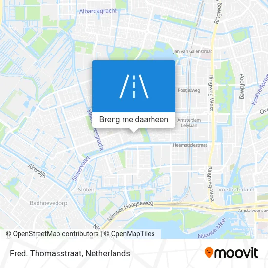 Fred. Thomasstraat kaart