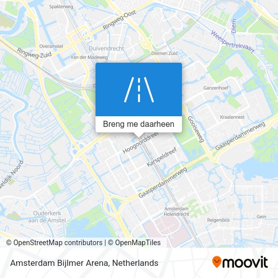 Amsterdam Bijlmer Arena kaart