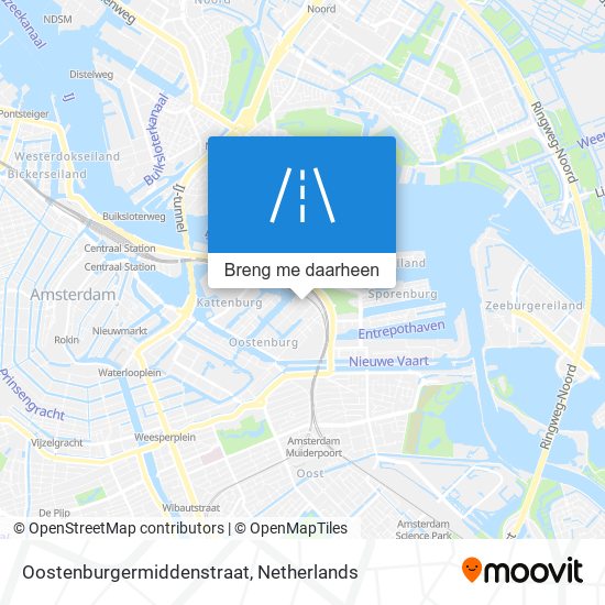 Oostenburgermiddenstraat kaart