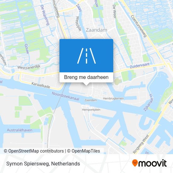 Symon Spiersweg kaart