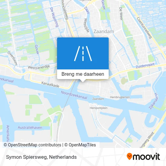 Symon Spiersweg kaart