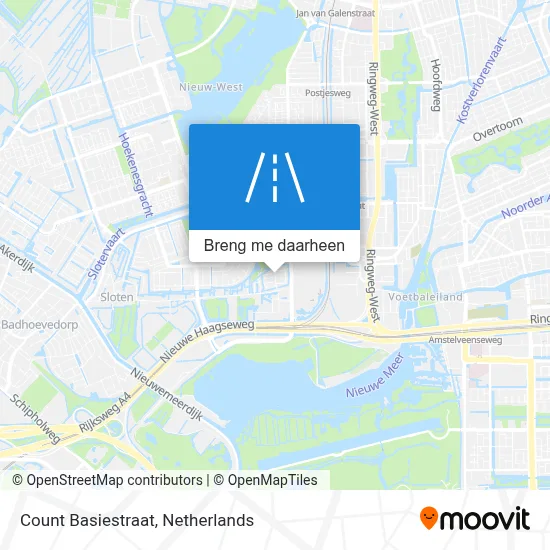 Count Basiestraat kaart