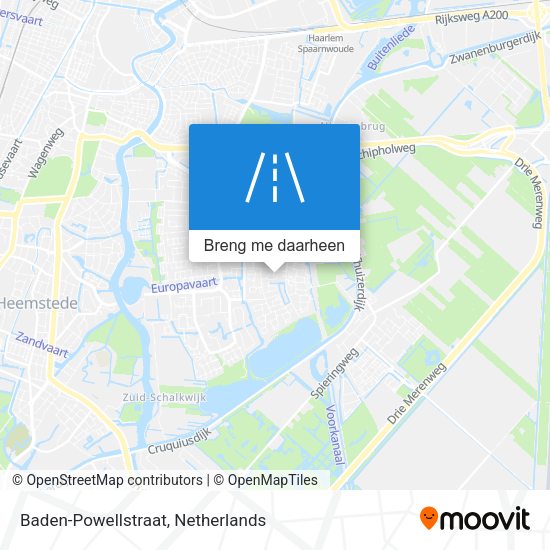 Baden-Powellstraat kaart