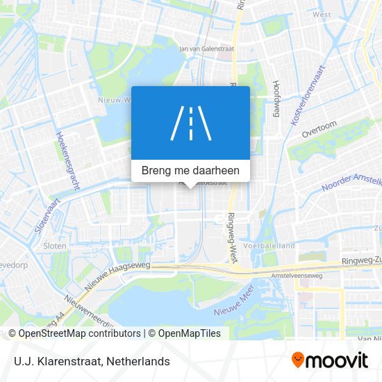 U.J. Klarenstraat kaart