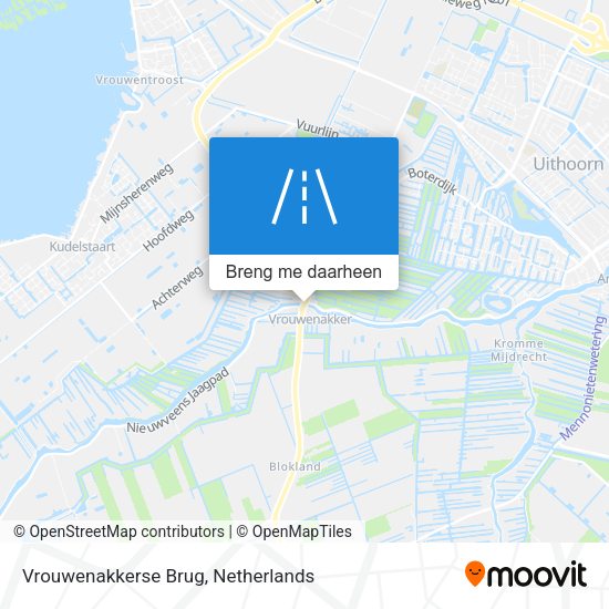 Vrouwenakkerse Brug kaart