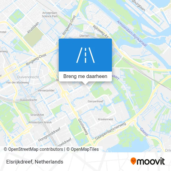 Elsrijkdreef kaart