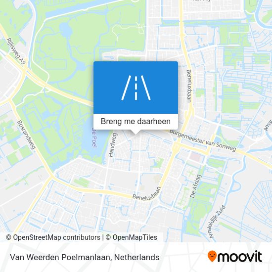 Van Weerden Poelmanlaan kaart