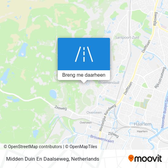 Midden Duin En Daalseweg kaart