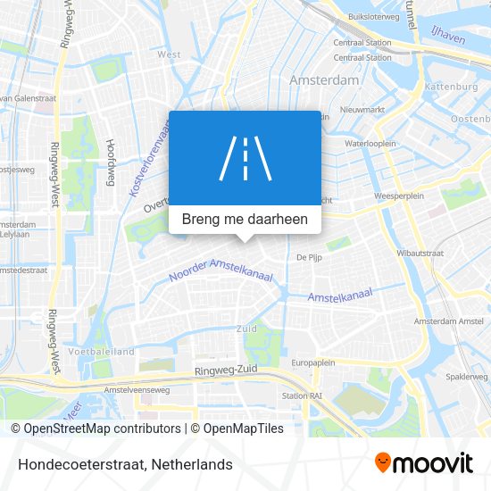 Hondecoeterstraat kaart
