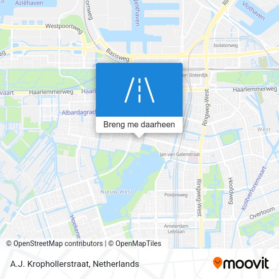A.J. Krophollerstraat kaart