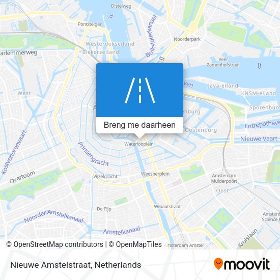Nieuwe Amstelstraat kaart