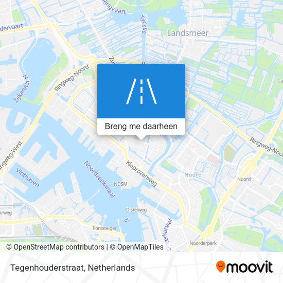 Tegenhouderstraat kaart