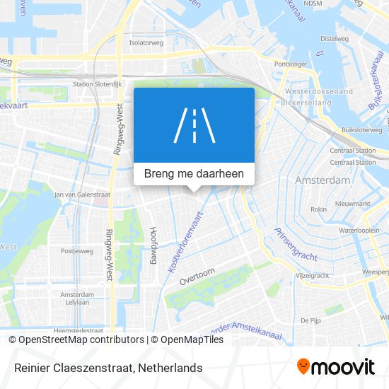 Reinier Claeszenstraat kaart