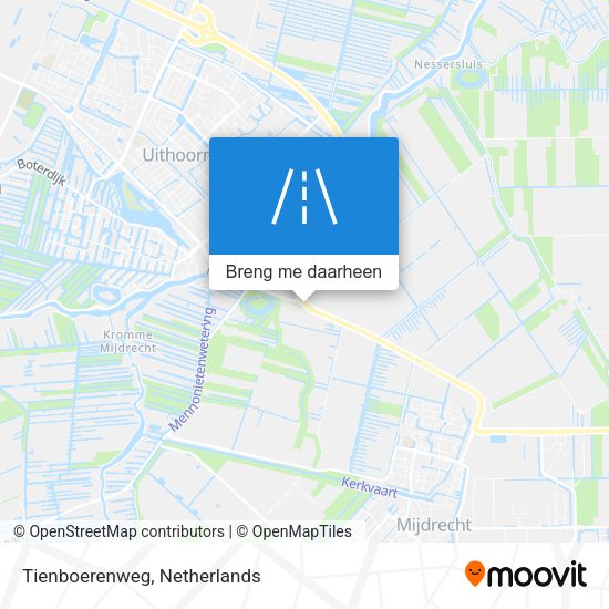 Tienboerenweg kaart