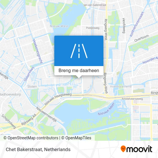 Chet Bakerstraat kaart