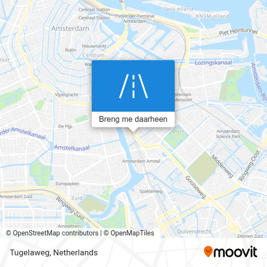 Tugelaweg kaart
