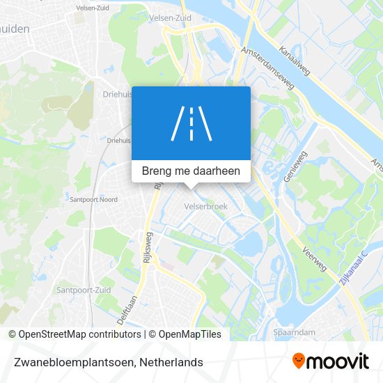 Zwanebloemplantsoen kaart
