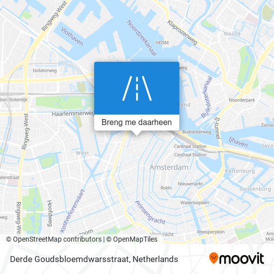 Derde Goudsbloemdwarsstraat kaart