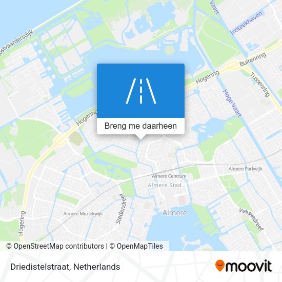 Driedistelstraat kaart