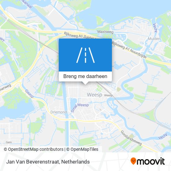 Jan Van Beverenstraat kaart