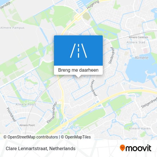 Clare Lennartstraat kaart