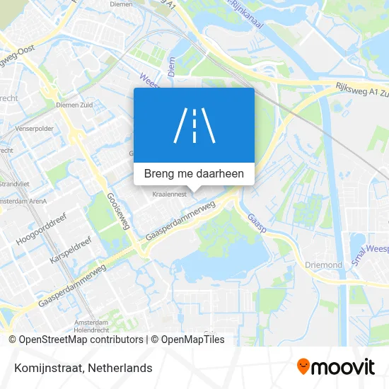 Komijnstraat kaart
