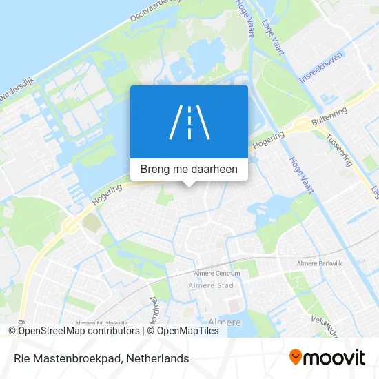 Rie Mastenbroekpad kaart