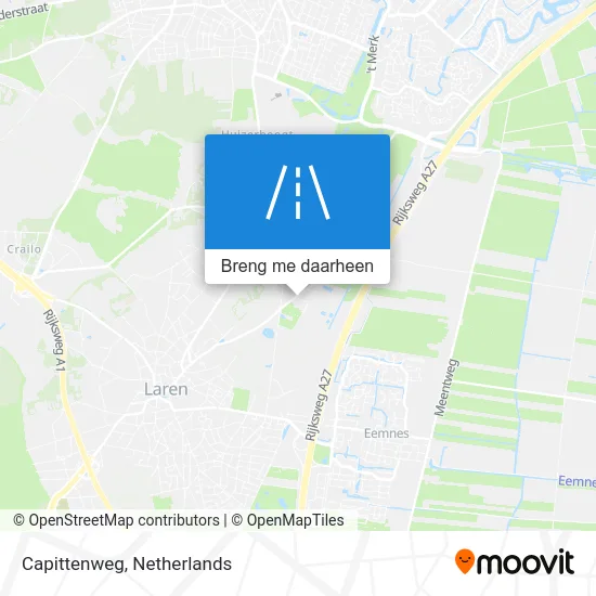 Capittenweg kaart