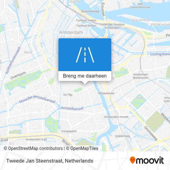 Tweede Jan Steenstraat kaart