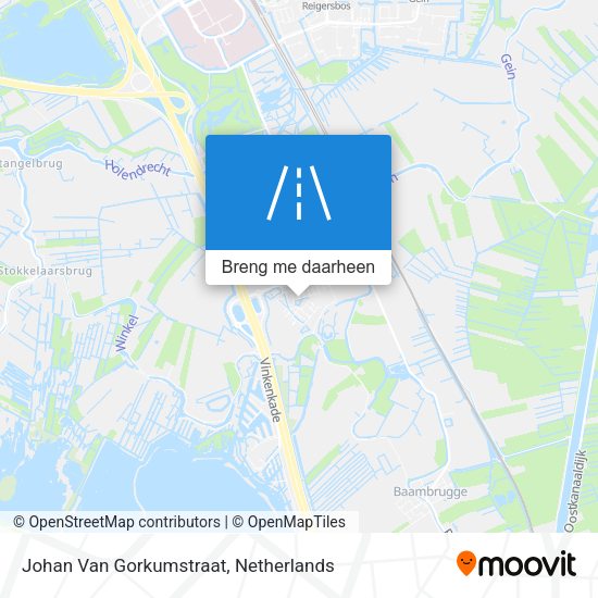 Johan Van Gorkumstraat kaart