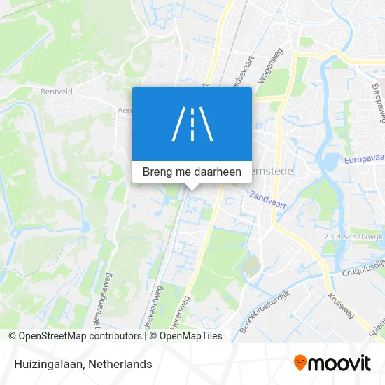 Huizingalaan kaart