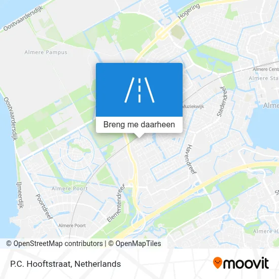 P.C. Hooftstraat kaart