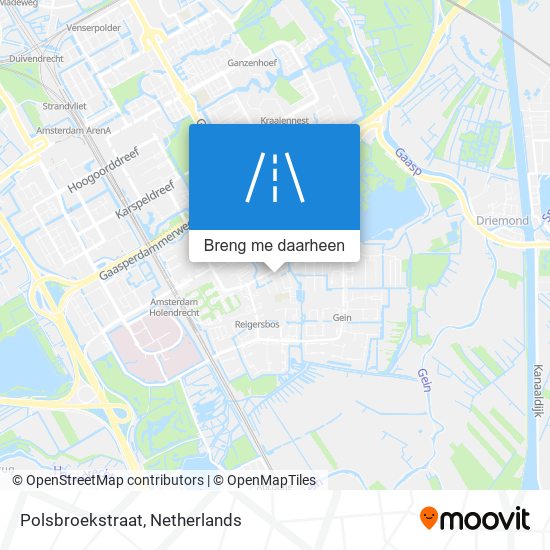 Polsbroekstraat kaart