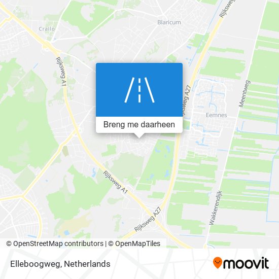 Elleboogweg kaart