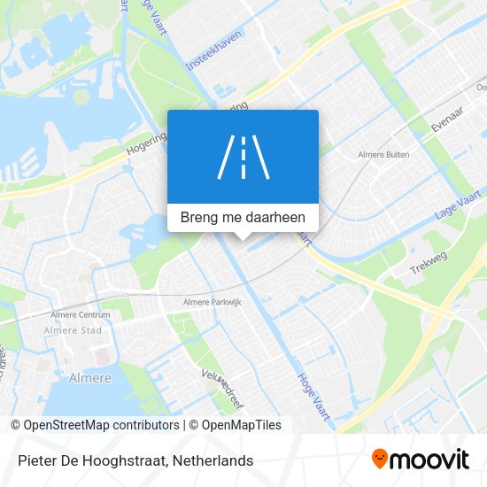 Pieter De Hooghstraat kaart