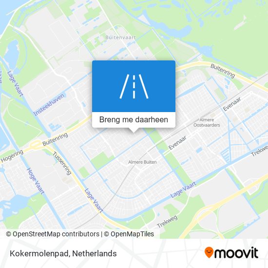 Kokermolenpad kaart