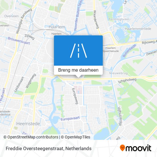 Freddie Oversteegenstraat kaart